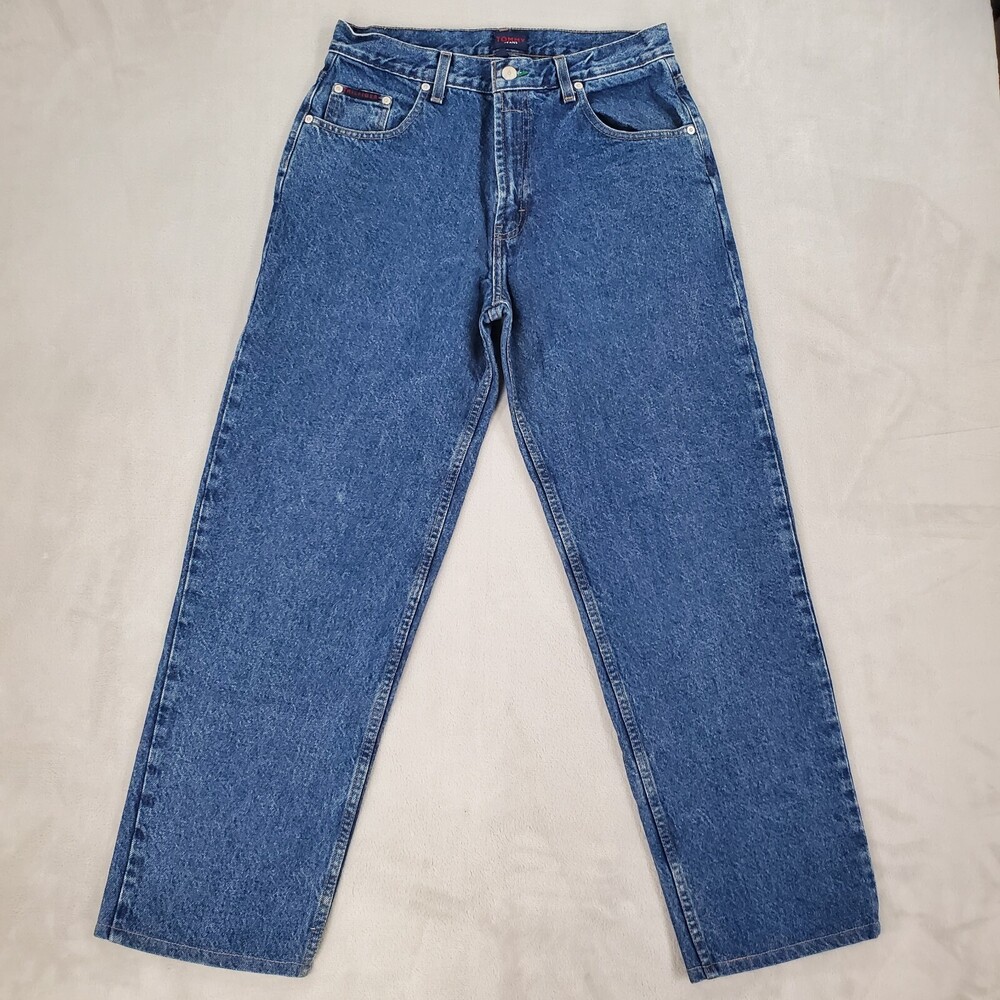 Vintage Tommy Hilfiger Freedom Jeans Men 31x29 Relaxed High Rise Blue Stonewash